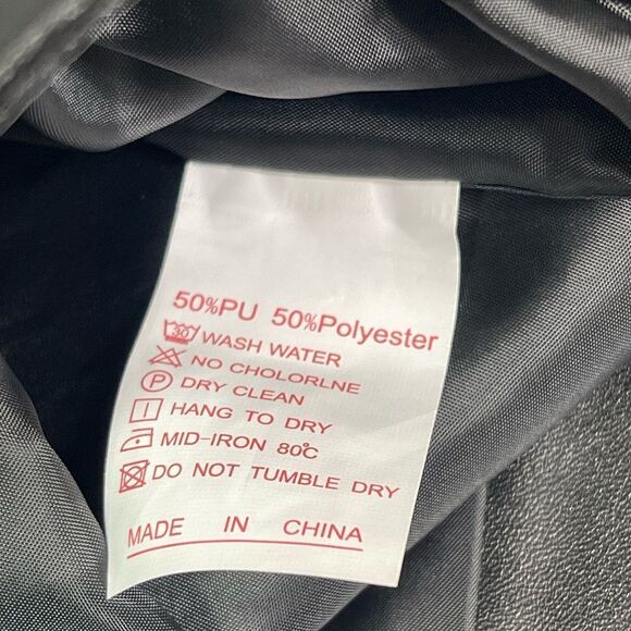 Black Soft Leather Biker Motorcycle Jacket - Picture 10 of 14